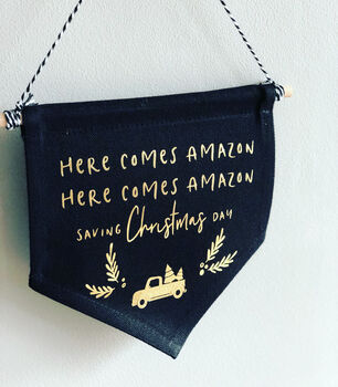 Here Comes Amazon Christmas Hanging Decoration, 2 of 3