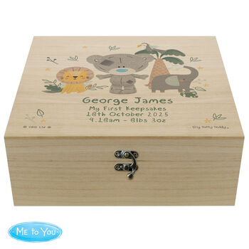 Personalised Tiny Tatty Teddy Jungle Animals Keepsake Box, 6 of 6