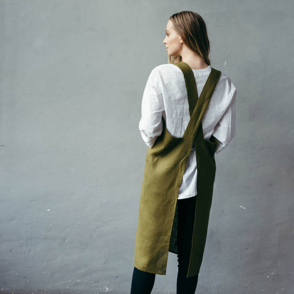 Pinafore Apron | Linen Apron For Artists, 1 of 12