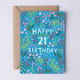 21st Birthday Card For Women, Floral 21st Card, For Her, thumbnail 1 of 4