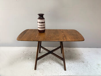 Ercol Mid Century Solid Elm Drop Leaf Table, 2 of 12