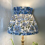 Dolly Blue Floral Gathered Scrunchie Lampshade, thumbnail 1 of 4