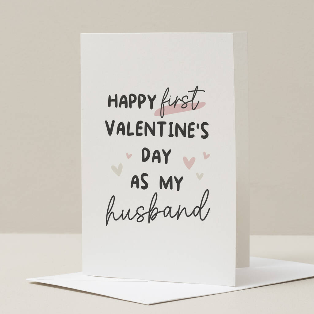 First Valentine's Day As Husband Card By Twist Stationery