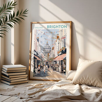 Brighton Lanes Travel Inspired City Poster, 2 of 8