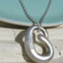 Infinity Silver Curl Pendant Necklace, thumbnail 2 of 3