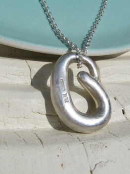 Infinity Silver Curl Pendant Necklace, 2 of 3