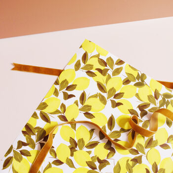 Citrus Lemon Pattern Wrapping Paper Sheet, 2 of 4