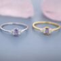 Vintage Inspired Lilac Purple Cz Ring, thumbnail 7 of 12