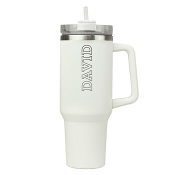Personalised Varsity Extra Large Travel Cup With Handle, 5 of 8