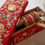 Amna Red Velvet Bridal Bangle Box, thumbnail 8 of 10