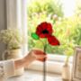 Red Poppy Glass Flower Bouquet, thumbnail 1 of 6