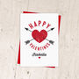 Personalised Love Heart Valentines Card, thumbnail 2 of 3
