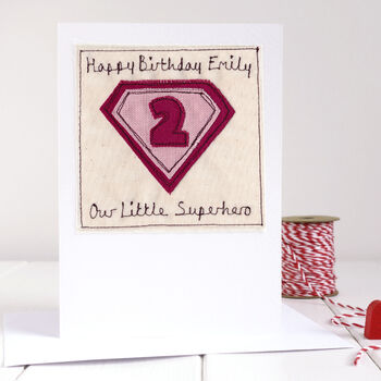 Personalised Superhero 1st Or Any Age Birthday Card For Girl, 11 of 11