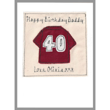 Personalised Football Shirt Father's Day Card, 8 of 9