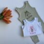 Easter Bunny Personalised Baby Dungarees Romper | Newborn Gift Design #E1, thumbnail 2 of 7