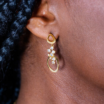 Volcan Earrings In 18ct Gold Vermeil, 2 of 4