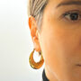 Large Hoop Earrings 18k Lightweight Statement Jewellery, thumbnail 2 of 6