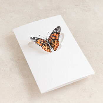 Orange Butterfly Watercolour Pop Out Card, 3 of 3