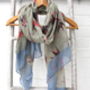 Personalised Grey Swallow Scarf, thumbnail 1 of 4