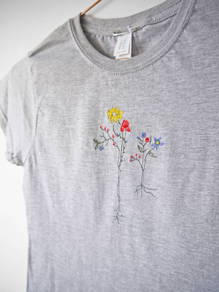 spring shirt flowers floral embroidered notonthehighstreet