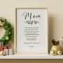 Mum Christmas Gift Mother Personalised Christmas Poem, thumbnail 1 of 7