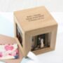 Personalised Oak Wedding Photo Cube, thumbnail 1 of 7