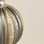 G Decor Glass Grey And Gold Mottled Christmas Baubles, thumbnail 6 of 6