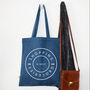 Minimalist Name Shopping Organic Tote Bag, thumbnail 1 of 4