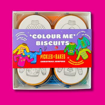 Christmas Jumper Colour Me Biscuit Set, 2 of 8