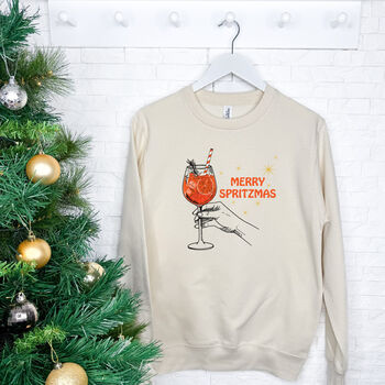 Merry Spritzmaz Cocktail Christmas Jumper, 2 of 2