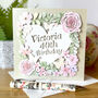 Personalised Name And Age Floral Birthday Card, thumbnail 2 of 4