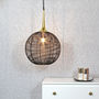 Designer Black Gold Round And Cone Lampshade, thumbnail 5 of 5