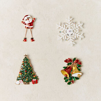 Festive Christmas Magnetic Brooch, 2 of 9