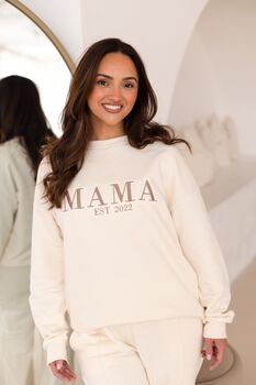 Mama Embroidered Sweatshirt Jumper Perfect For Mother's Day, 8 of 12