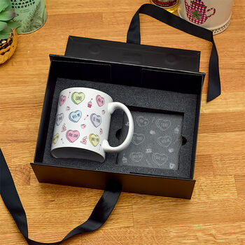 Gift Boxed Valentines Love Heart Mug And Coaster Set, 4 of 4