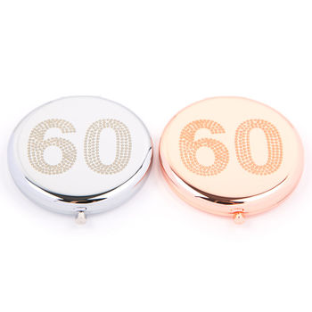 Birthday Compact Mirror In Rose Gold And Silver, 7 of 11