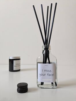 I Miss Your Face Funny Friendship Gift Reed Diffuser, 2 of 8