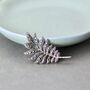 Sterling Silver Marcasite Leaves Small Brooch, thumbnail 5 of 10