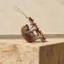 Christmas Bristle Sloth Decoration, 10cm, thumbnail 1 of 2