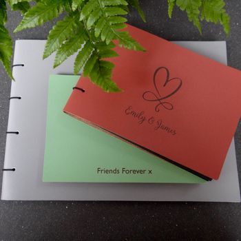 Personalised Heart Engraved Leather Scrapbook Album, 10 of 11