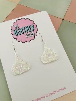 Garlic Clove Glitter Resin Earrings, 4 of 4