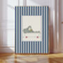 Babar The Elephant Bath Time Blue Nursery Art Print, thumbnail 1 of 2