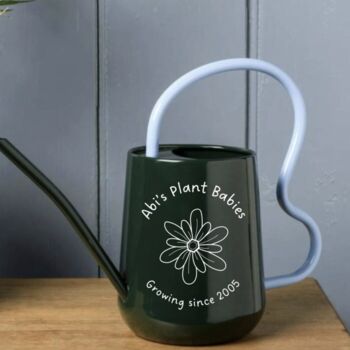 Personalised Wavey Pink Watering Can, 3 of 7