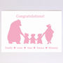 Personalised New Baby Boy Or New Baby Girl Bears Card, thumbnail 4 of 8