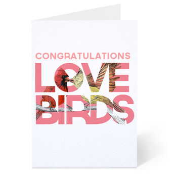 Congratulations Lovebirds Wedding Or Engagement Card, 2 of 6