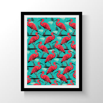 Scarlet Ibis Tropical A3 Print, 3 of 3