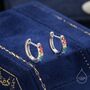 Sterling Silver Rainbow Cz Huggie Hoops, thumbnail 1 of 11