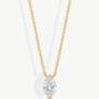 Gold Or Silver Women’s Marquise Stone Necklace, Valentine's Jewellery, thumbnail 2 of 4