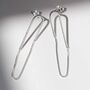 Sterling Silver Arch Chain Studs, thumbnail 4 of 5