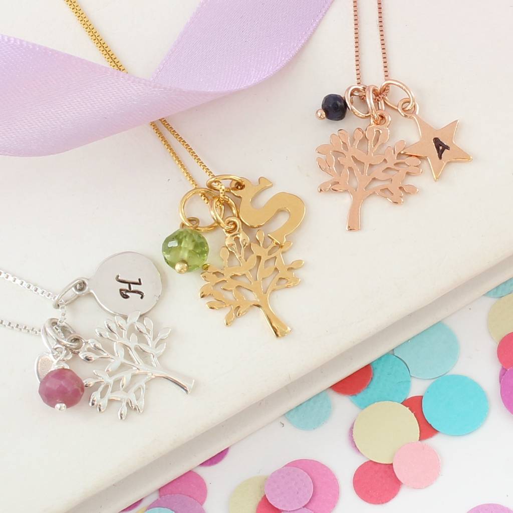 Mini Tree Of Life Necklace With Birthstones, 1 of 12